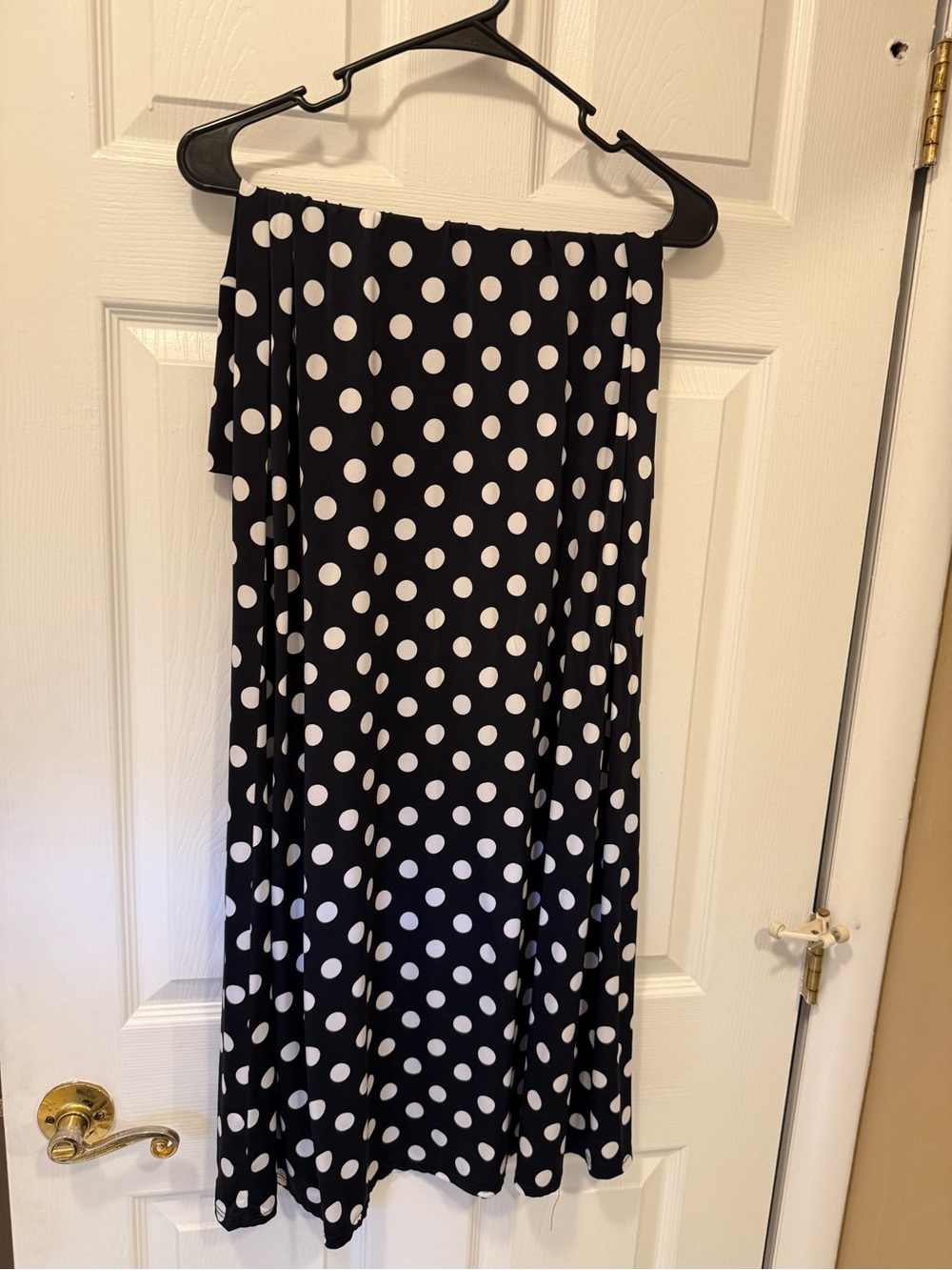 Moa Moa Black and White Polka Dot Maxi Skirt